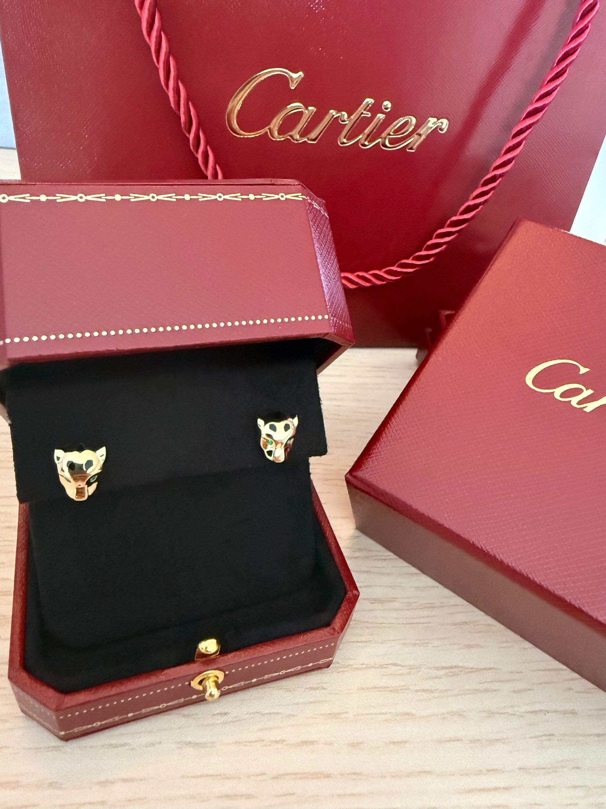 18k Gold Panthere Earrings