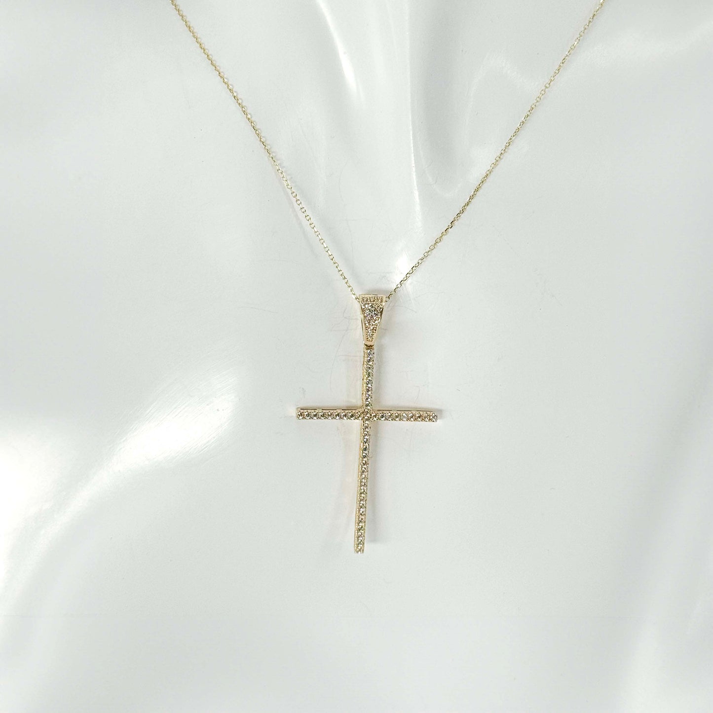 14K Gold Chain with Cross Pendant