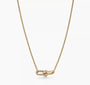 18k Gold Double link with diamonds necklace