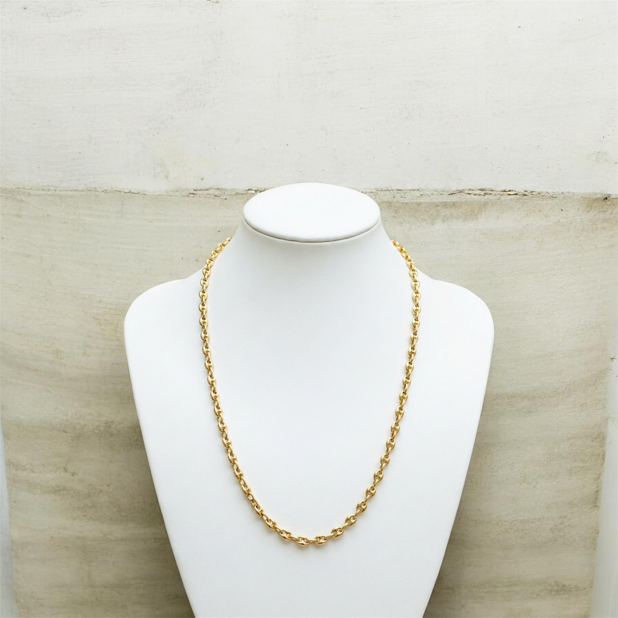 10K Gold Gucci Link Coffe Bean Chain