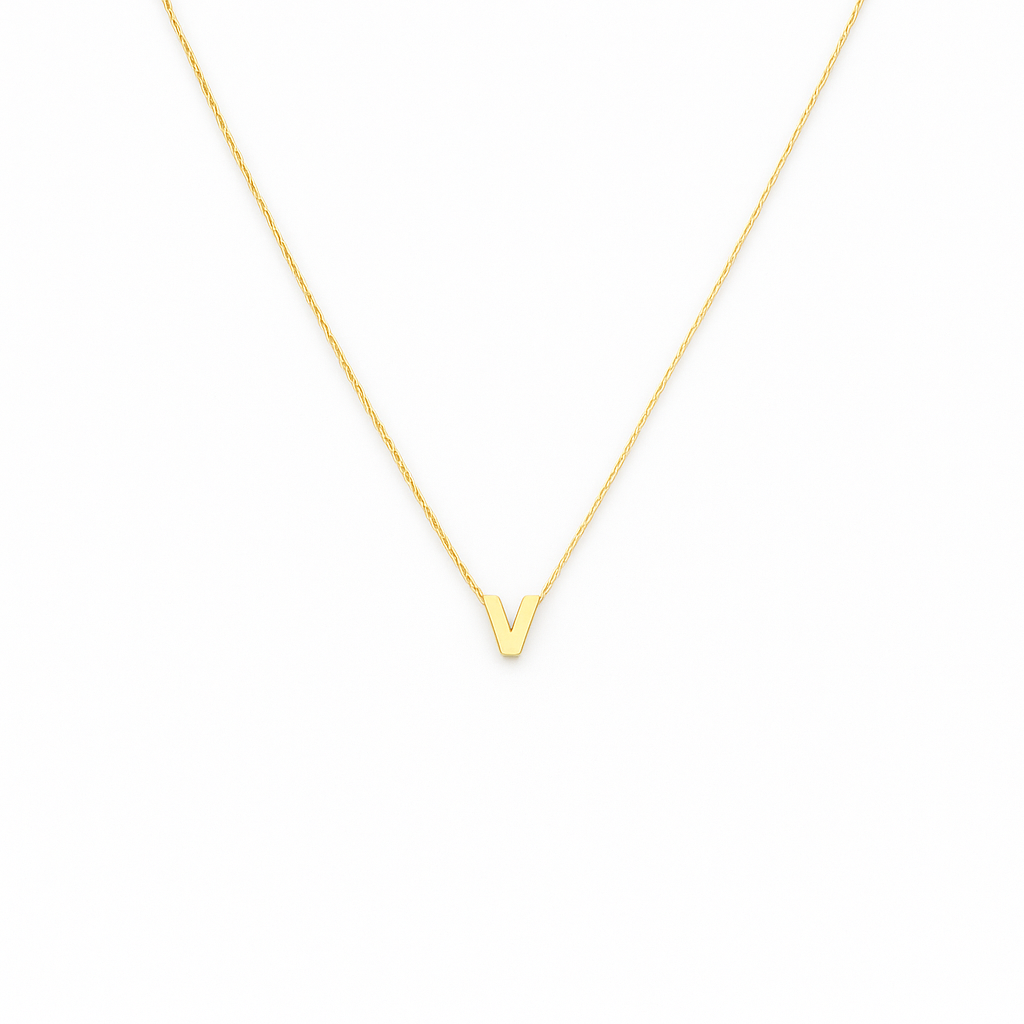10K Gold Letter V