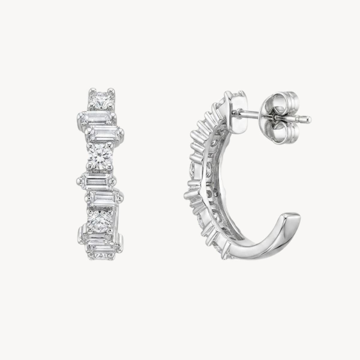 Sapphire & Diamond Hoop Earring