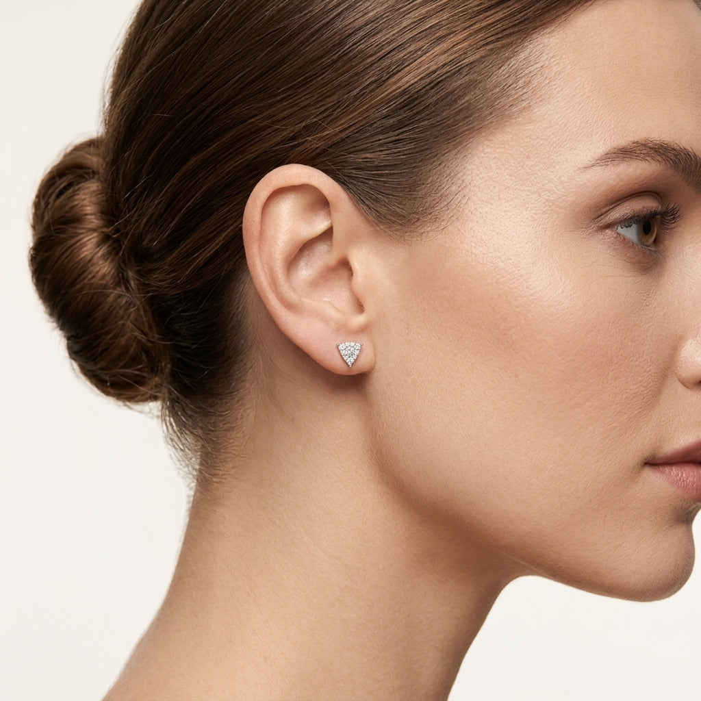 Dainty Diamond Earring White Gold Diamond