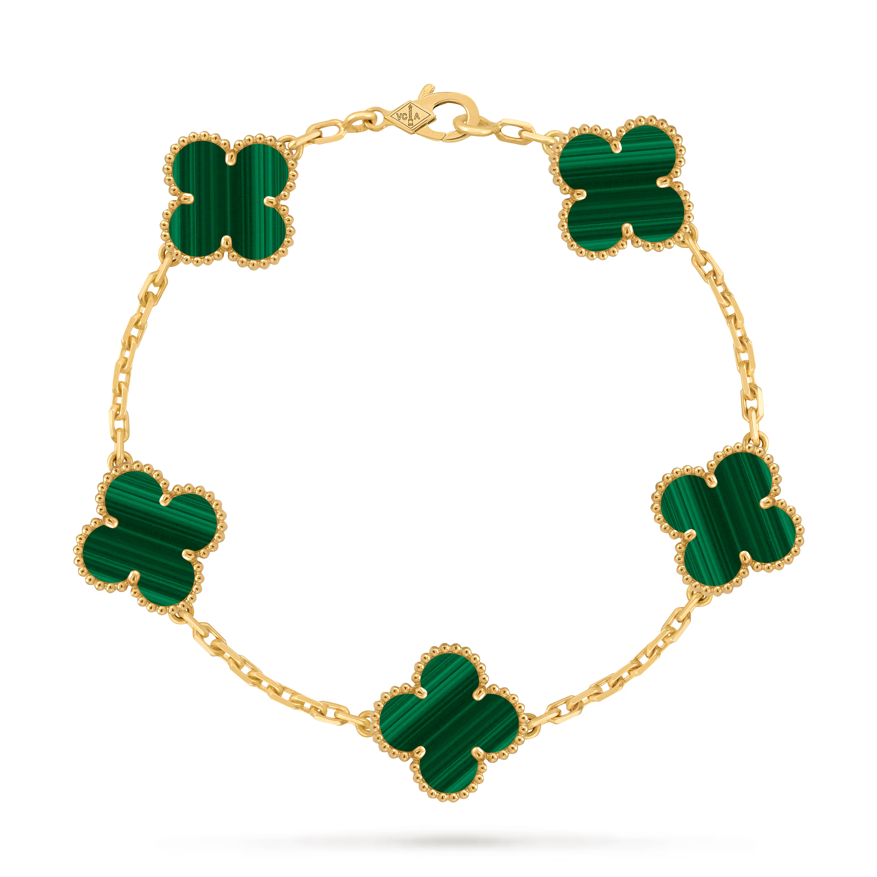 18k Gold Malachite Bracelet