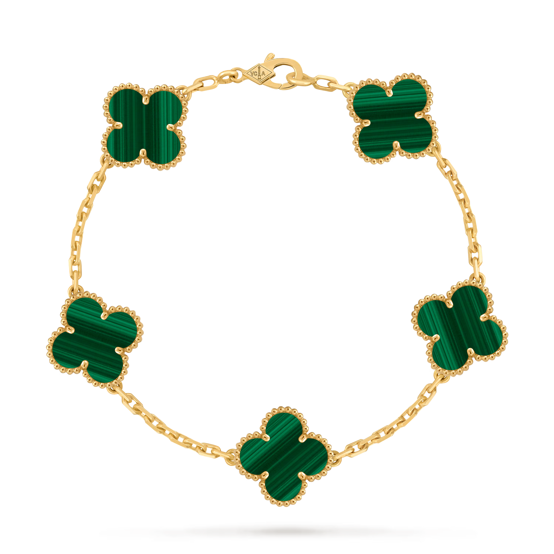 18k Gold Malachite Bracelet
