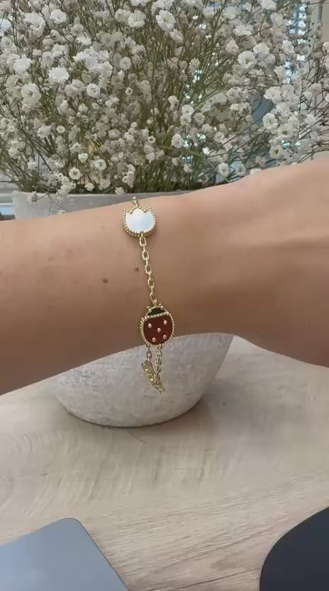 18k ladybug bracelet
